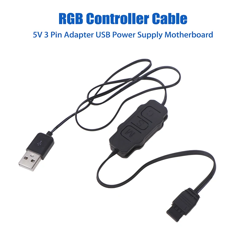 

RGB Controller Cable 5V 3 Pin Adapter 15Pin SATA Power Supply Motherboard ARGB Lighting Controller SATA To ARGB Adapter