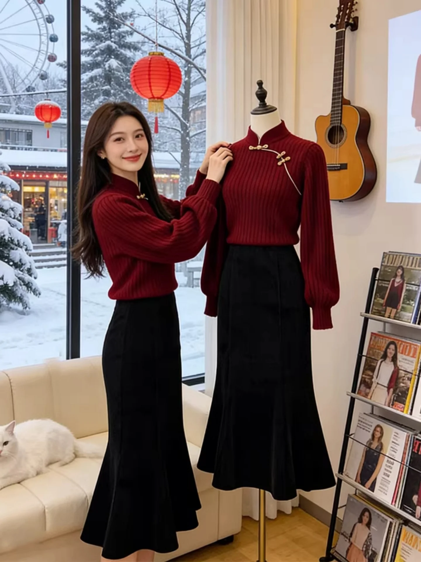 

Женская юбка с высокой талией, черная, с дизайном «рыбий хвост», весна 2026, большие размеры, модная, прикрывающая бедра, для повседневной носки, в корейском стиле