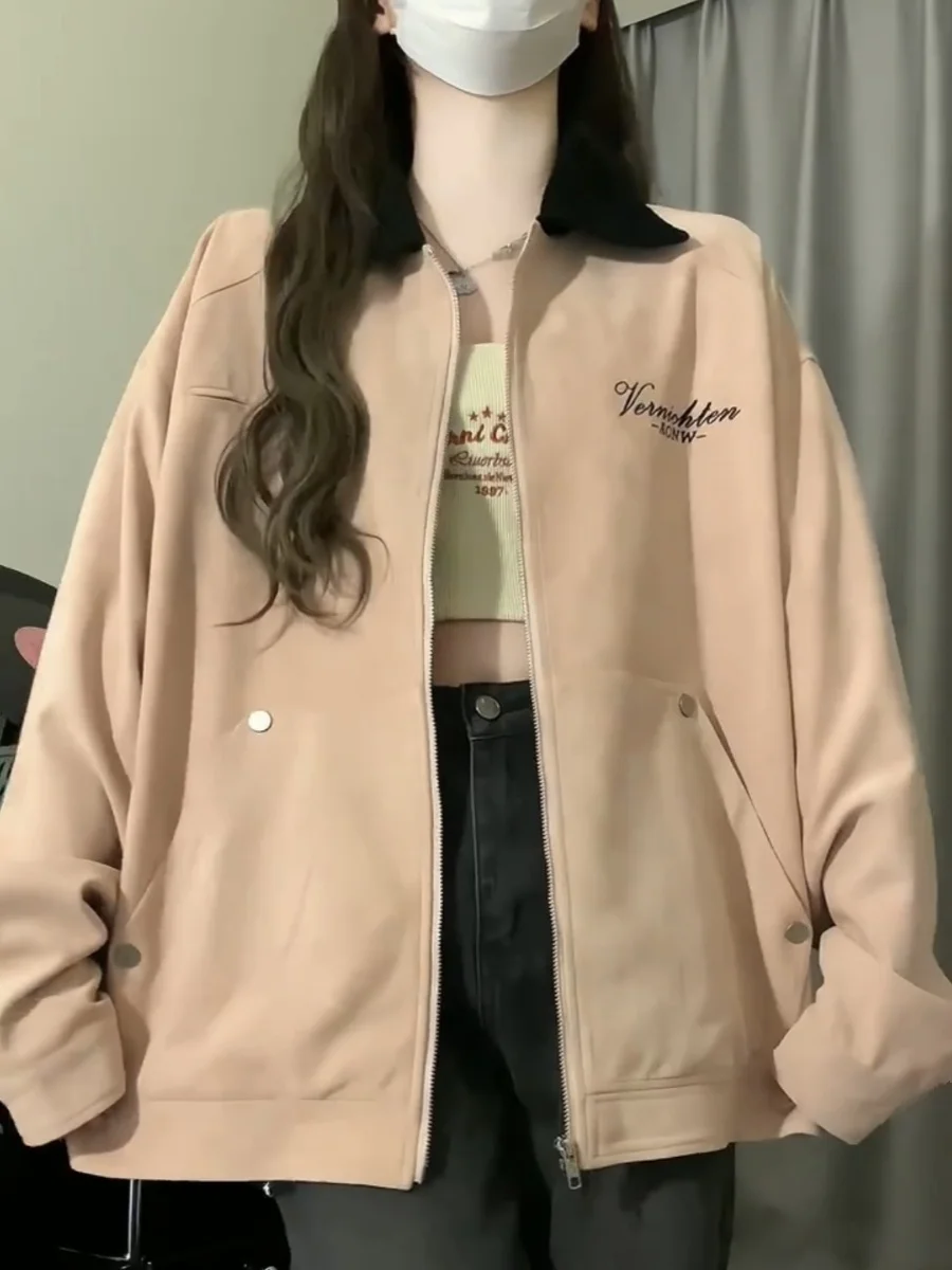 

Замшевые женские куртки-бомберы, осенне-зимнее пальто, женское пальто-карго с передним карманом и пуговицами, простой базовый стиль, женская модная верхняя одежда