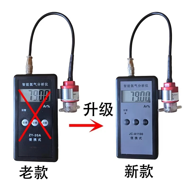 High-Precision Portable Argon Purity Analyzer ZY-20A with 99.999% Detection Accuracy, Gas Monitor with Alarm for Industrial Use