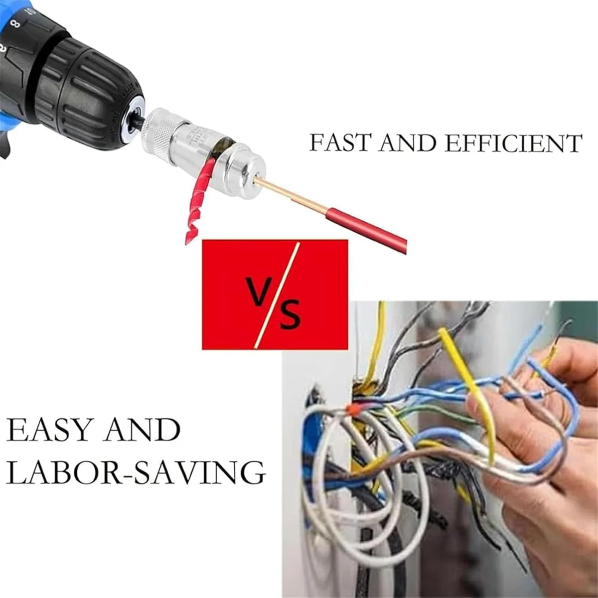 Wire Stripping Tool&Wire Twisting Connector,Electrician Drill Wire Stripper and Twister,Electrical Wire Twister
