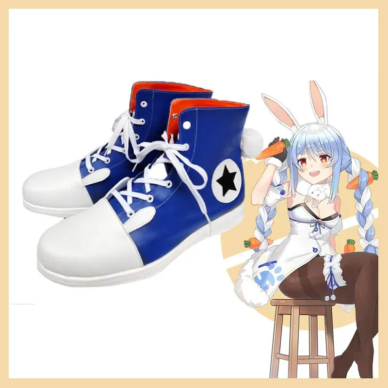 qq681Аниме Hololive VTuber Rabbit Shu Yamino Косплей Необычные вечерние Хэллоуин Карнавал Симпатичная спортивная обувь Повседневные ботинки
