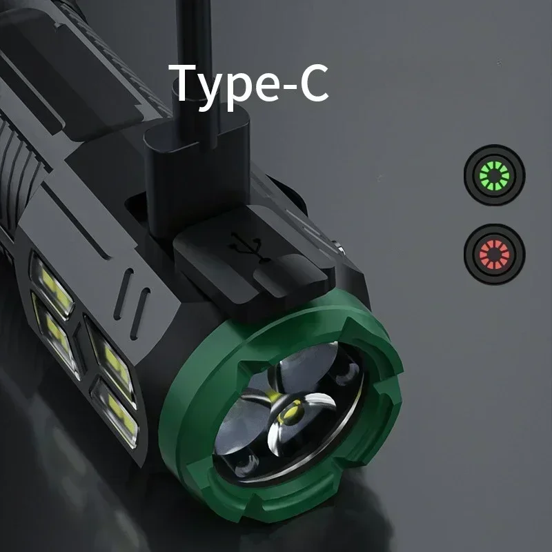 ไฟฉายแอลอีดีกลางแจ้งแบบ SST20 3 * ไฟฉายแบบพกพาขนาดเล็กสามตาประเภท-C โคมไฟคลิปหนีบหมวกไฟฉายพกพาสำหรับตกปลา