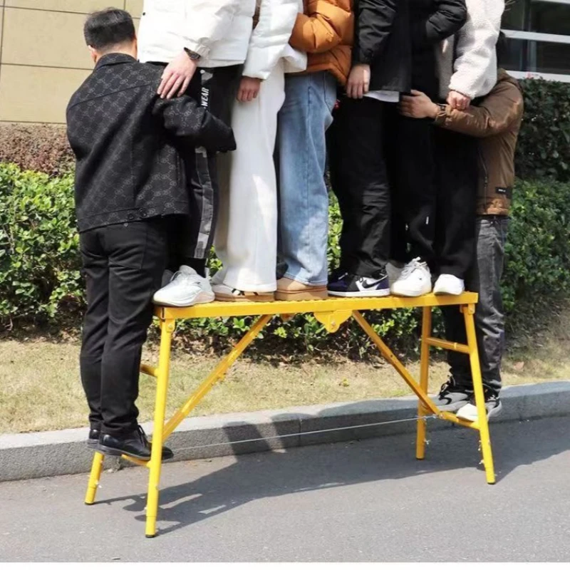 Horse Stool Folding Lift Thickened Extra Thick Scraping Putty Decoration Madden Scaffolding Platform Stool Iron Stool Durable
