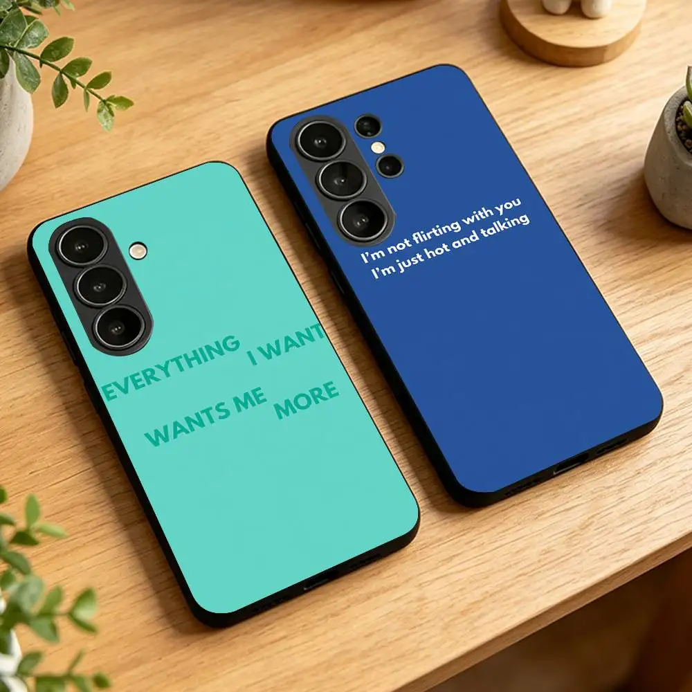 MEANS GIRLS Full Camera Protection Silicone Case For Samsung Galaxy S21 S22 S23 S24ULTRA S25ULTRA FE Ultra Plus5G A52S S26 Cover