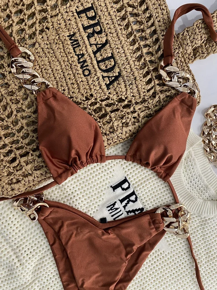 RUOTONGSEPT Neue Sexy Bikini 2023 Dreieck Badeanzug für Frauen Brasilianischen Bikini Set 2 stück Halter Bademode Push-Up Badeanzug 6