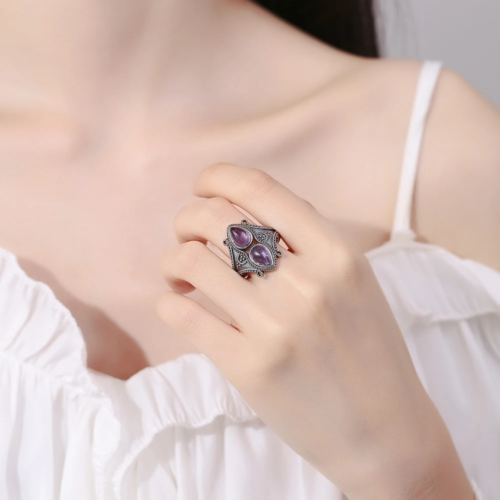 Women's S925 Silver Vintage Ring