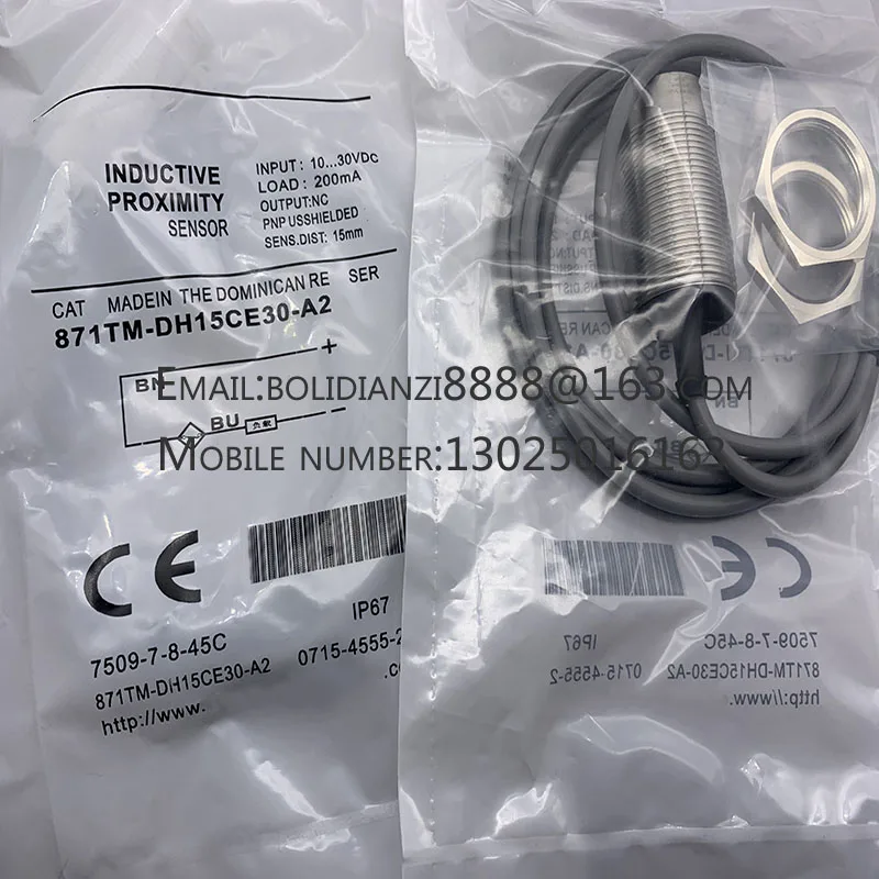 

871TM-DH15NE30-H2 871TM-DH15NP30-H2 871TM-DH15NE30-A2 871TM-DH15NP30-A2 871TM-DH8NE18-A2 Совершенно новый оригинальный индуктивный датчик