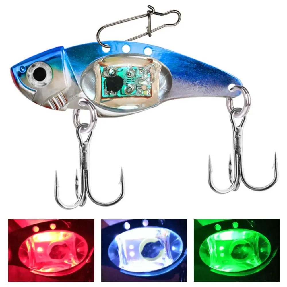 

Ocean Underwater LED Artificial Soft Lure LED Flashing Light Double Color Soft Bait Silicone Swimbait Fishing Lures Gift