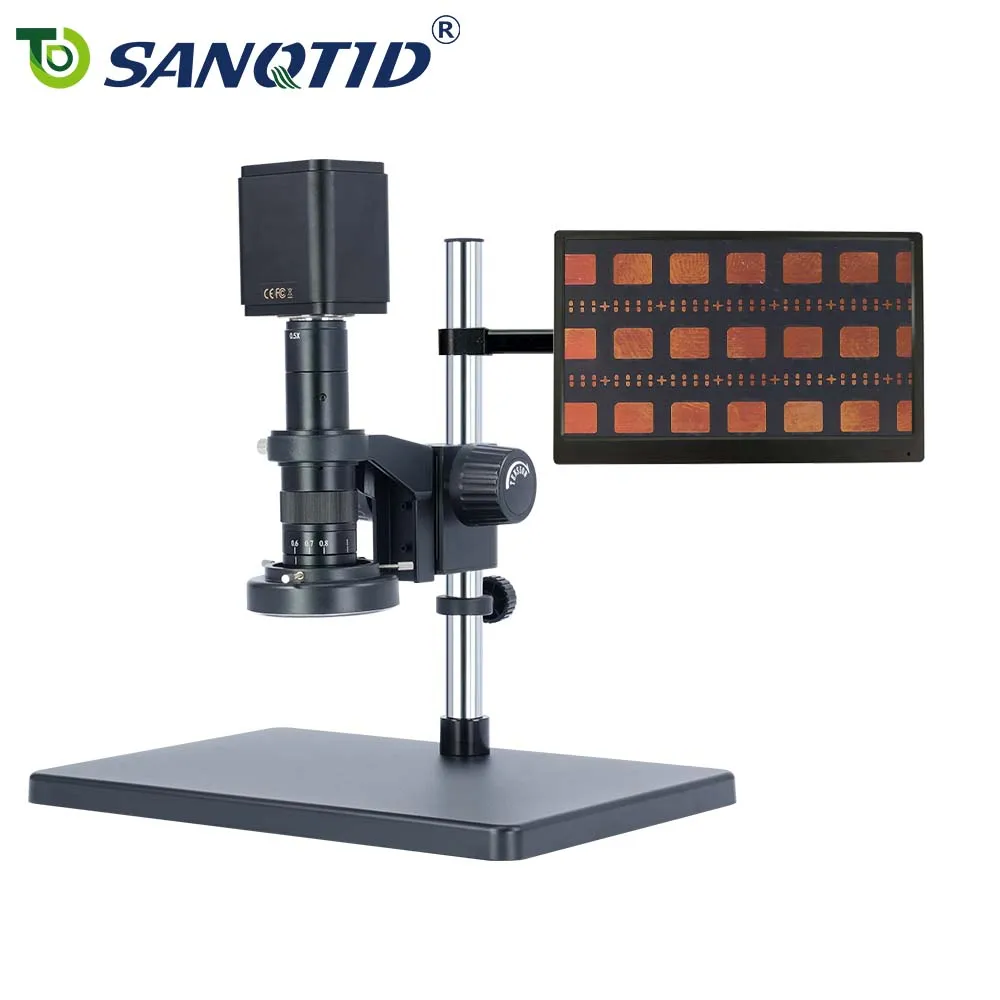SANQTID TD-10A-4KD Video electron microscope 26-180X HDMI 4K Autofocus Mobile phone PCB Watch Repair Digital industrial camera