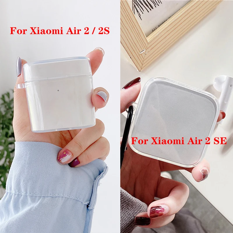 Para xiaomi air2s/air2 se caso bonito escudo transparente com pingente fone de ouvido caso para xiaomi air2s caso silicone capa fundsa