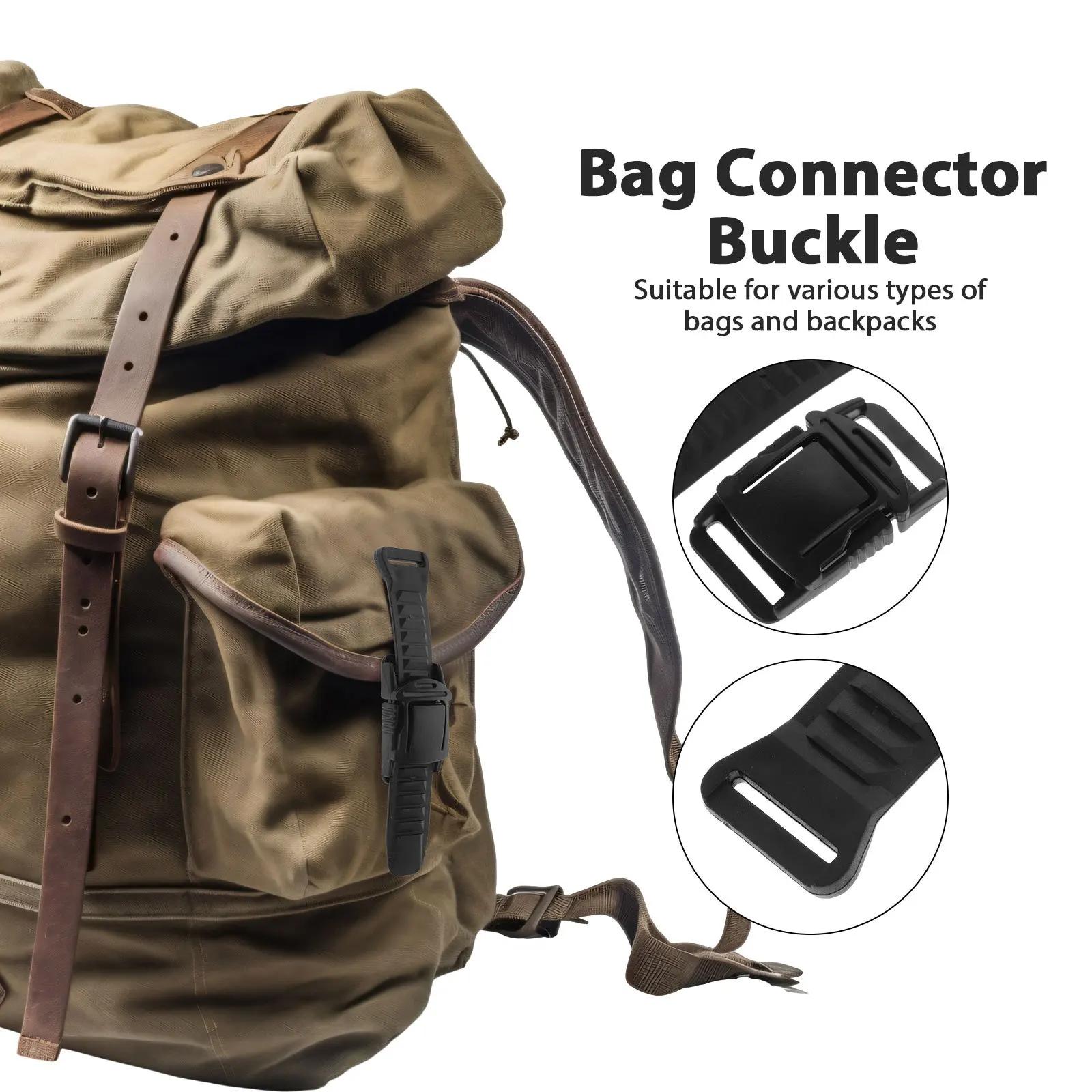 10 مجموعة مشبك حزام قابل للتعديل مجموعة استبدال البلاستيك لحقيبة الظهر المشي لمسافات طويلة حزام طوق الكلب حقيبة موصل حزام كليب