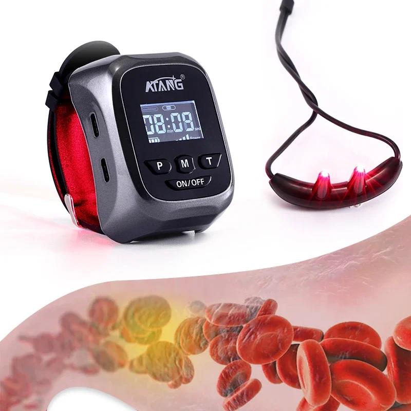 Diabetic Watch Low Level Laser Therapy 650nm Treatment High Blood Pressure High Blood Sugar Hypertention Insomnia Watch