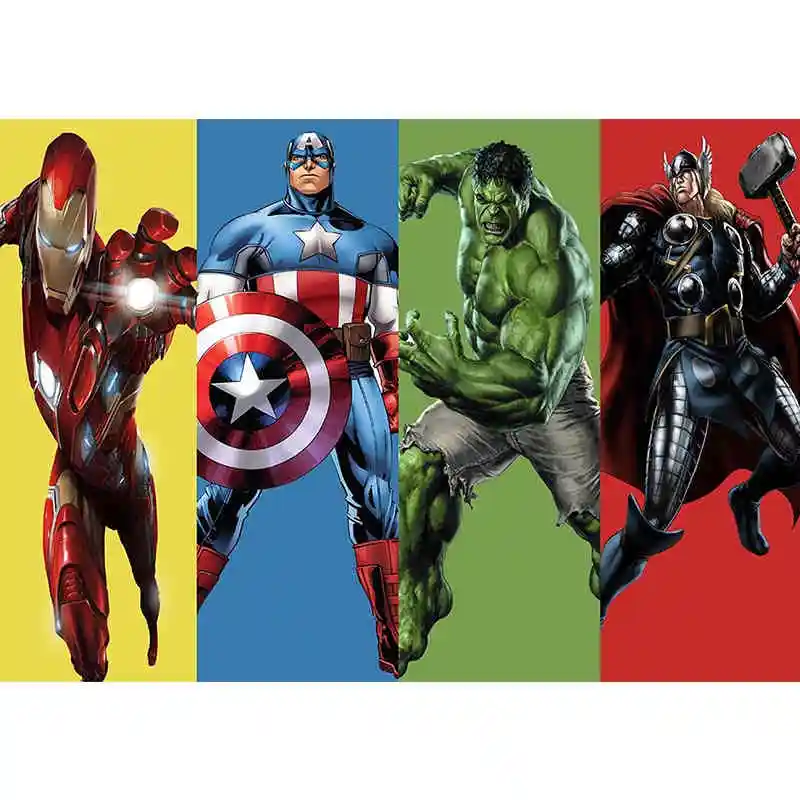 Superhero the Avengers Backdrop for Baby Boy Birthday Background Photography Spiderman Iron Man Hulk Home Party Room Decorations