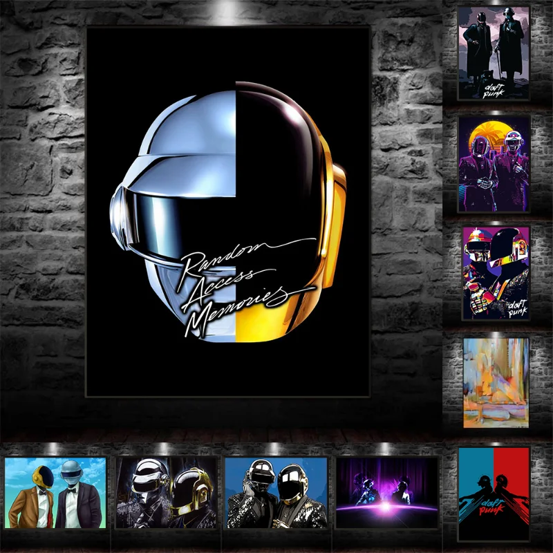 Daft Punk Random Access Memories Music Album Cover Canvas Poster Rap HipHop Pop Music Star HD Print Painting Wall Art Home Decor