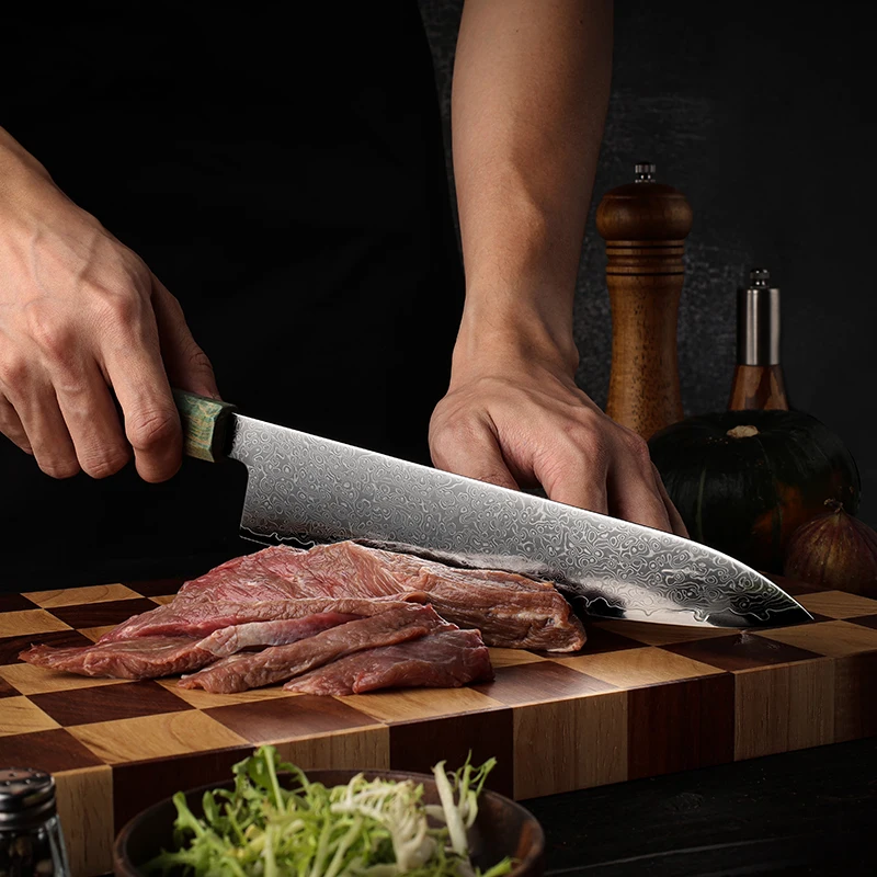 Grandsharp Damascus Steel Chef Knife Japanese Kitchen Knives Santoku Petty Utility Cleaver Slicing Tools Cutlery Cookware