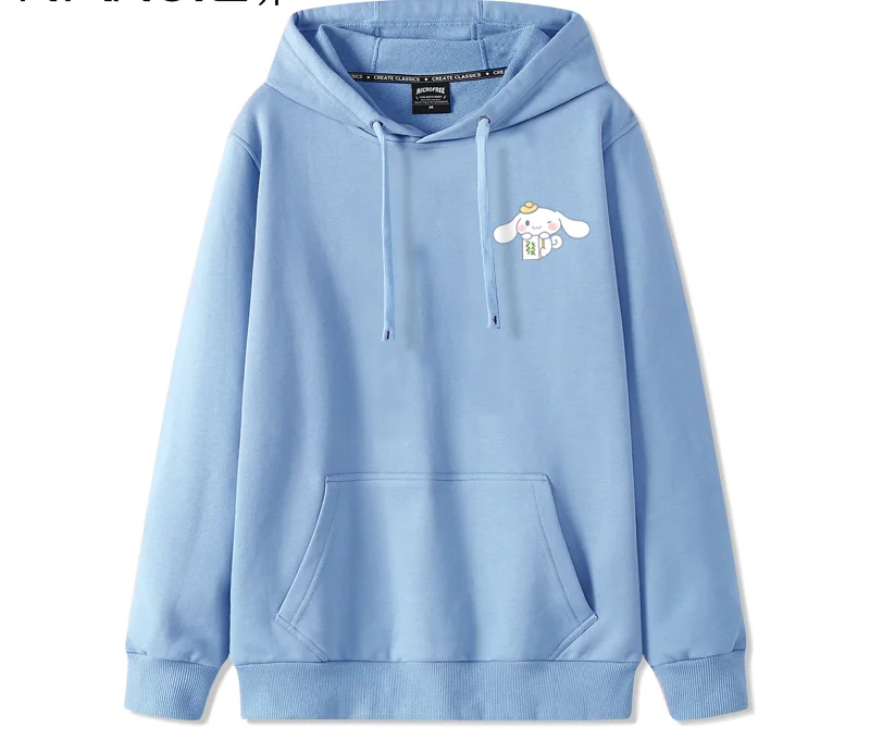 Sweet Hooded Sweater Kuromi Korean Cinnamoroll Girlfriend Wear Sanrio Sister Wear Melody Pullover Jacket Pom Pom Purin Daily