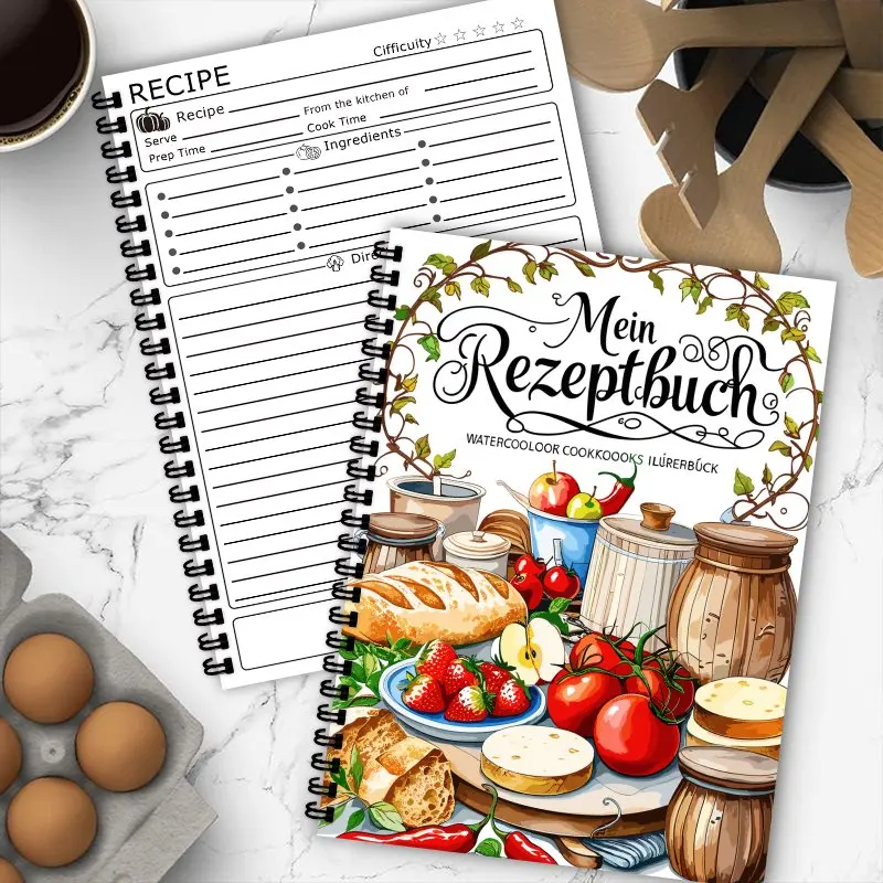 كتاب وصفات مقاس A5، تصميم قديم، مناسب للطهاة المنزلية ومذكرات المطبخ القابلة للتخصيص للطهاة، هدية مثالية لمحبي الطعام