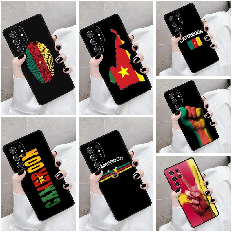 Phone Case For Samsung Galaxy S24 S23 S21fe S22 Ultra Plus Note 10 20 S8 S9 S10 Cover Republic of Cameroon Flag