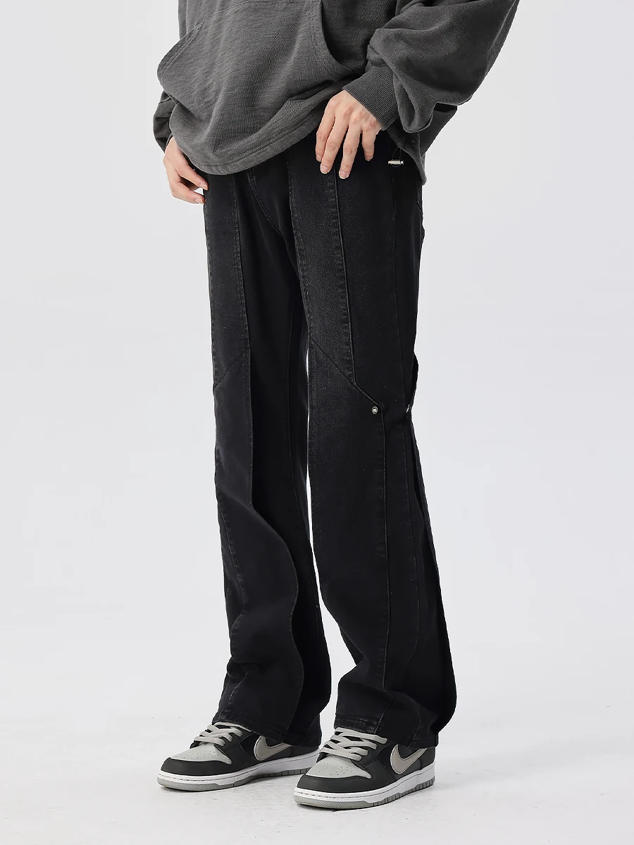 

AERO High Street American Sle Distred Bla Джинсы с завышенной талией в стиле пэчворк Деконструированные винтажные молодежные модные джинсы