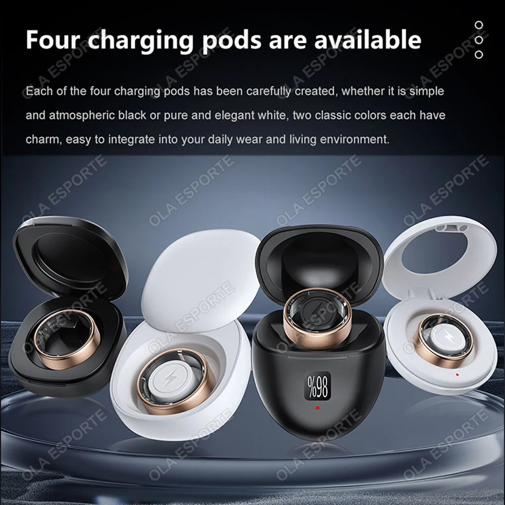 2025 حلقة ذكية للرجال والنساء معدل ضربات القلب الأكسجين في الدم مراقبة النوم IP68 مقاوم للماء وسائط رياضية متعددة Smartring لنظام أندرويد IOS جديد