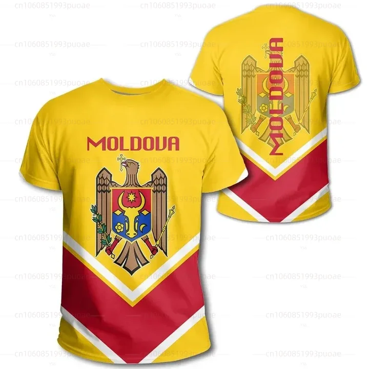 Custom Name Moldova Eagle Flag 3d Print Men T-shirts Tops Tees Short Sleeve Casual High Quality Milk Fiber Round Neck