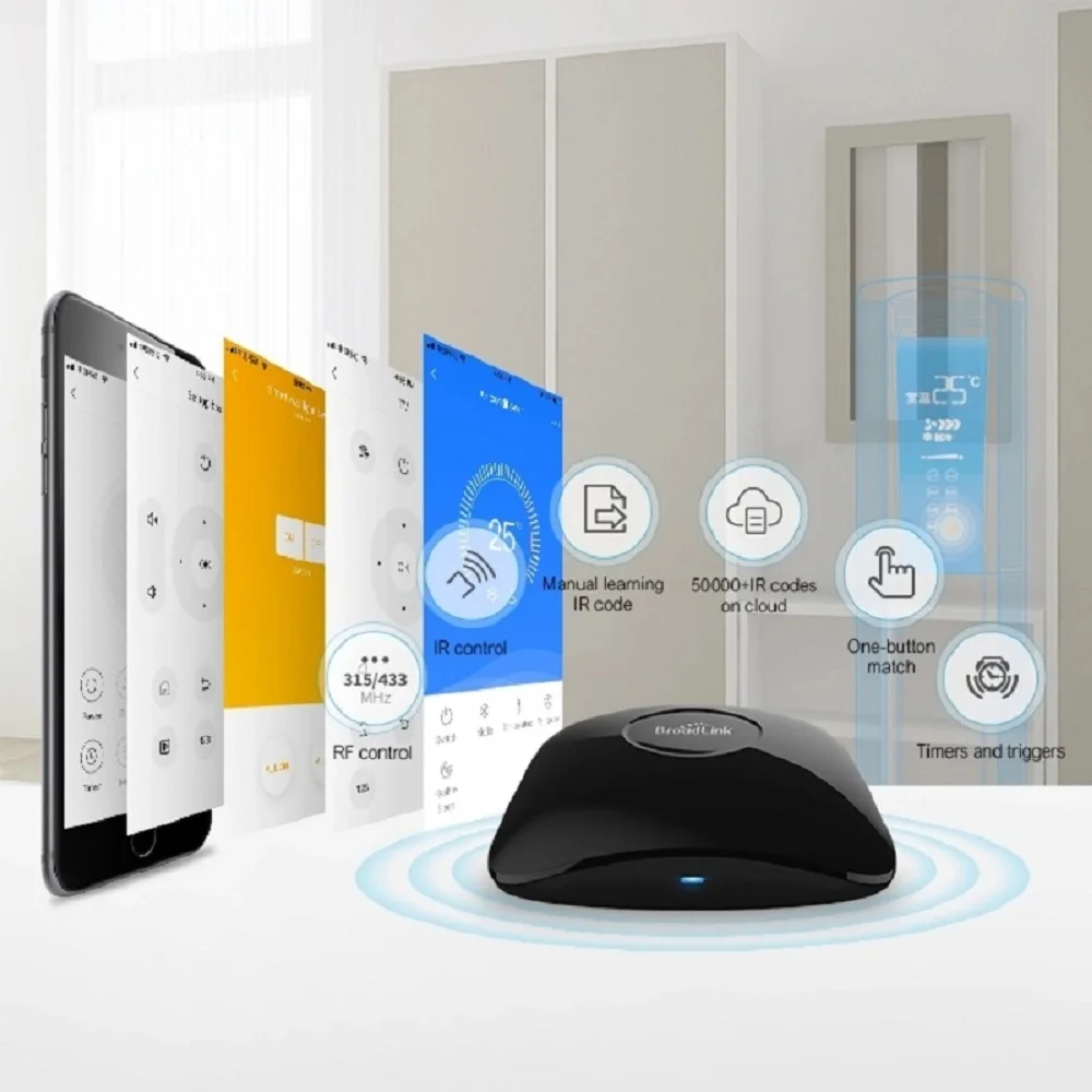 Broadlink RM4Pro EU/AU/UK/US Plug IR RF WIFI Universal Smart Remote Control SmartHome Automation Word With Alexa Google Home