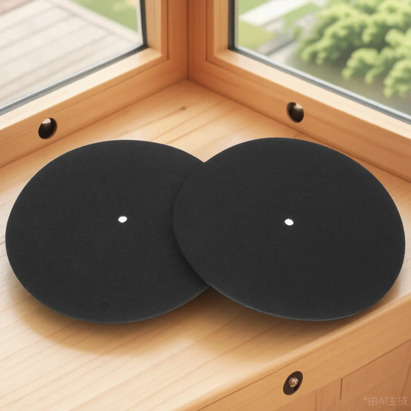 

2Pcs Vinyl Record Protective Mat Non Slip Pad for Turntable Phonograph Disc Anti Scratch Record Player Accessories