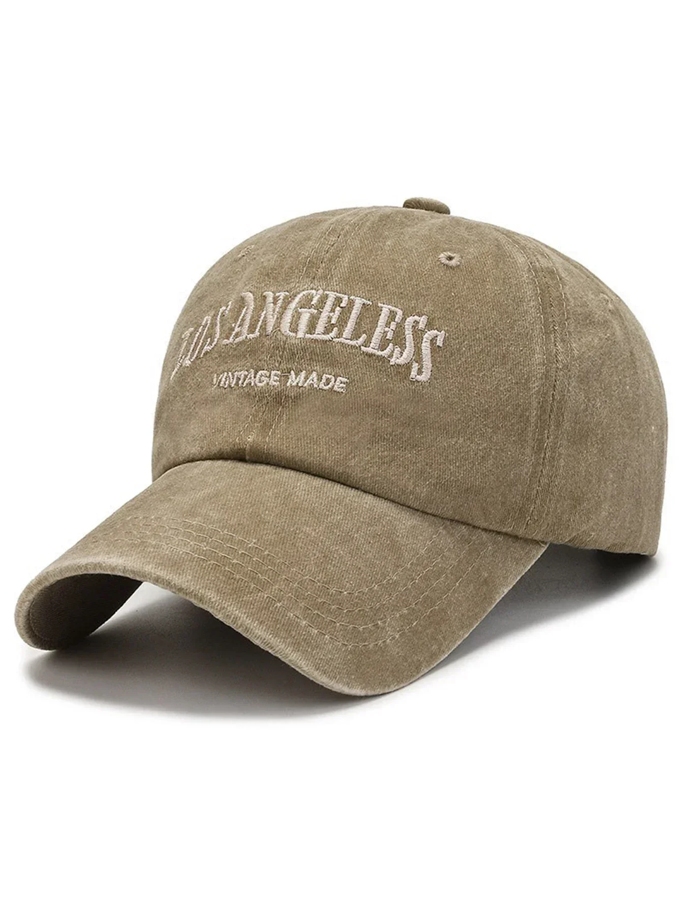Angeless unisex all season wearing pure cotton washed Retro letter Los fashionable baseball cap