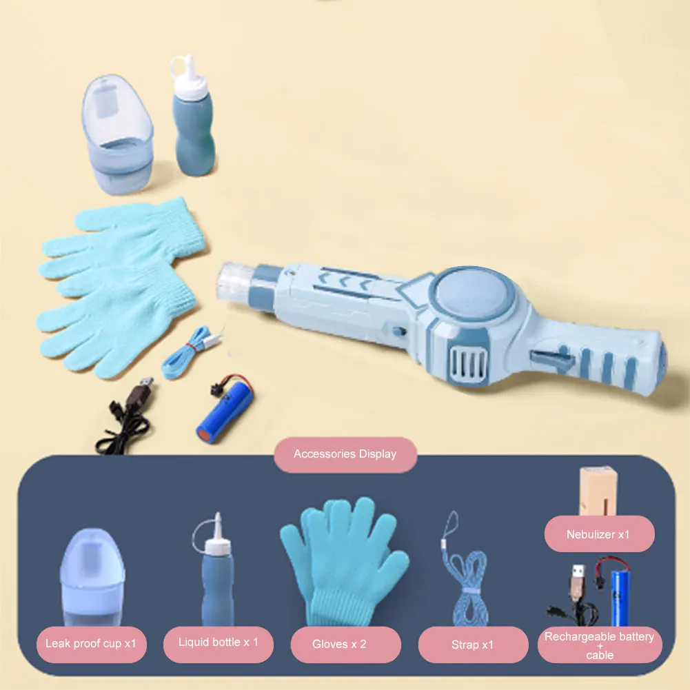 Máquina de bolhas de fumaça elástica, varinha de neblina, soprador automático de bolhas com fumaça mágica para crianças, verão, festa ao ar livre, brinquedos de jardim