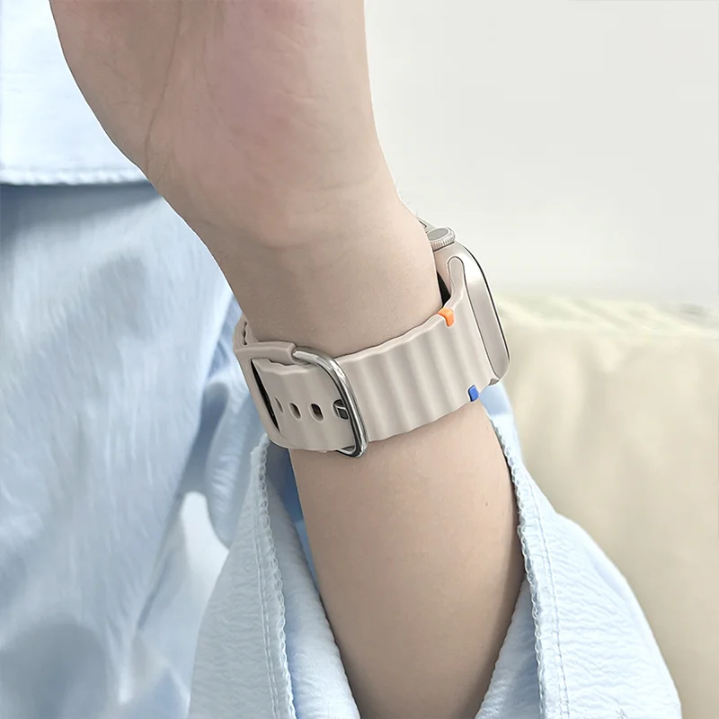 Sportarmbänder für Apple Watch Ultra2 Band 49 mm 45 mm 41 mm 44 mm 40 mm 42 46 mm Silikonarmbänder Apple Watch Serie 10 9 8 7 6 5 SE