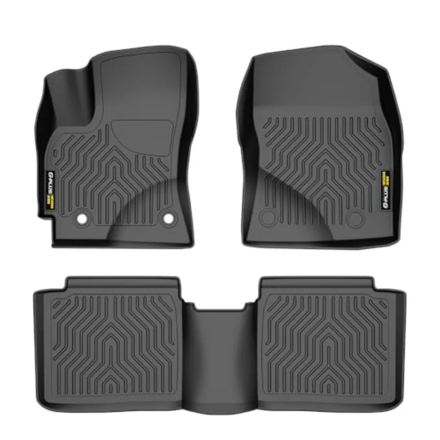 

TPE Floor Mats Cargo Liners 3PCS Compatible with Toyota Corolla 2014-2019 with Automatic Transmission 1st 2nd Row All Weather F