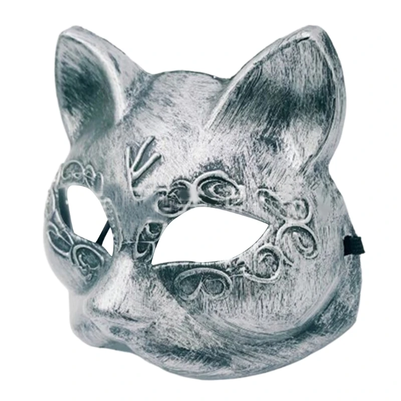 Masque chats mascarade, masque chats d'halloween, masque Cosplay d'animaux pour femmes hommes N7YF