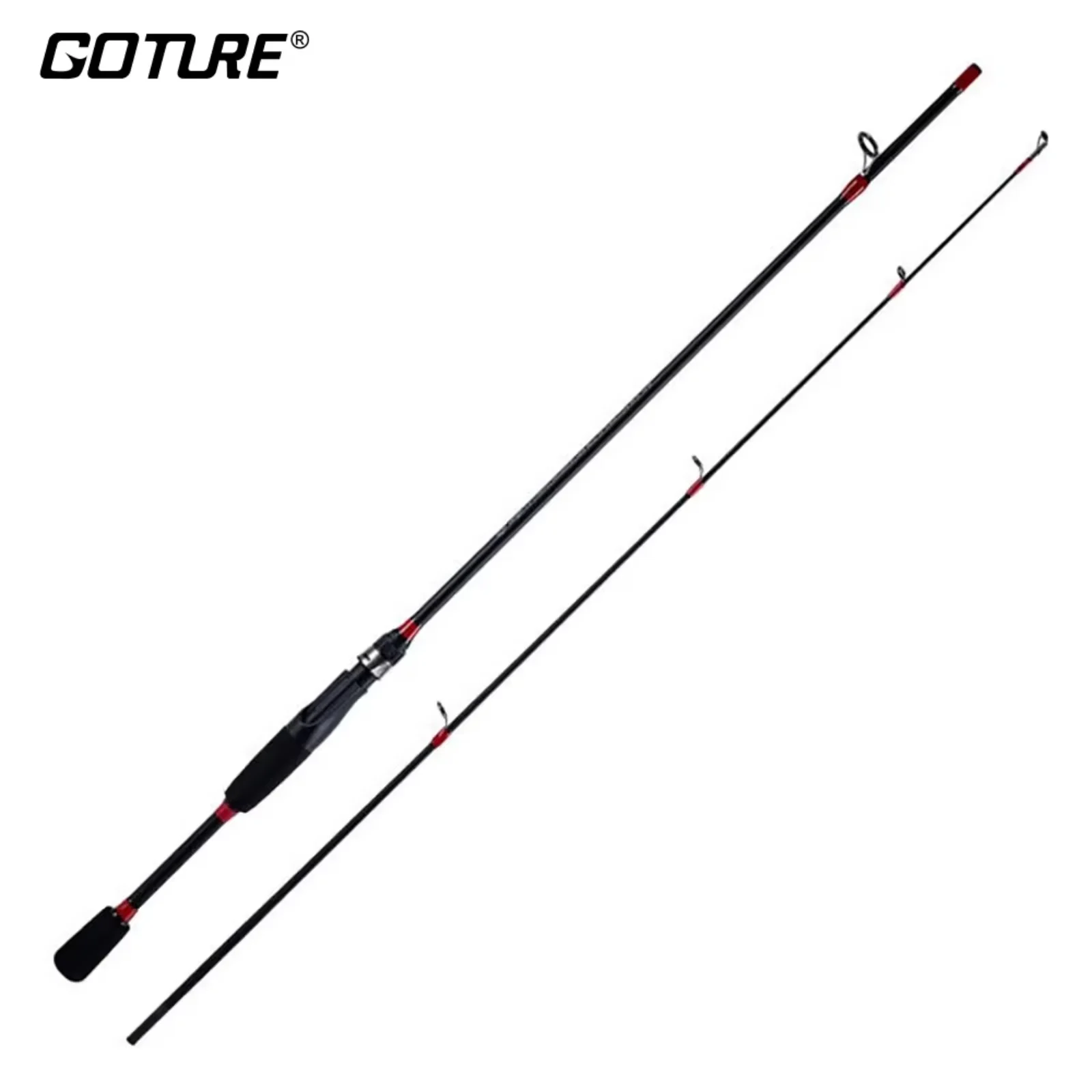 GOTURE 1.68-2.4M Spinning Casting Fishing Rod【5-17g/6-18lb】24T Carbon Glass Fiber Composite M Power for Freshwater Saltwater