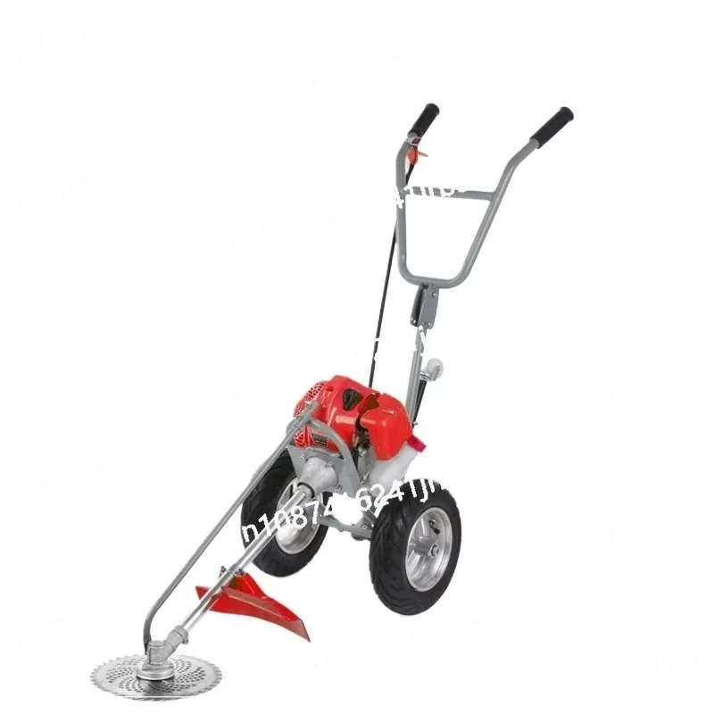 Hand Push Wheel Portable Mower Rack Rotary Weeder Separate Frame Without Engine Seat  Brush Cutter Grass Trimmer