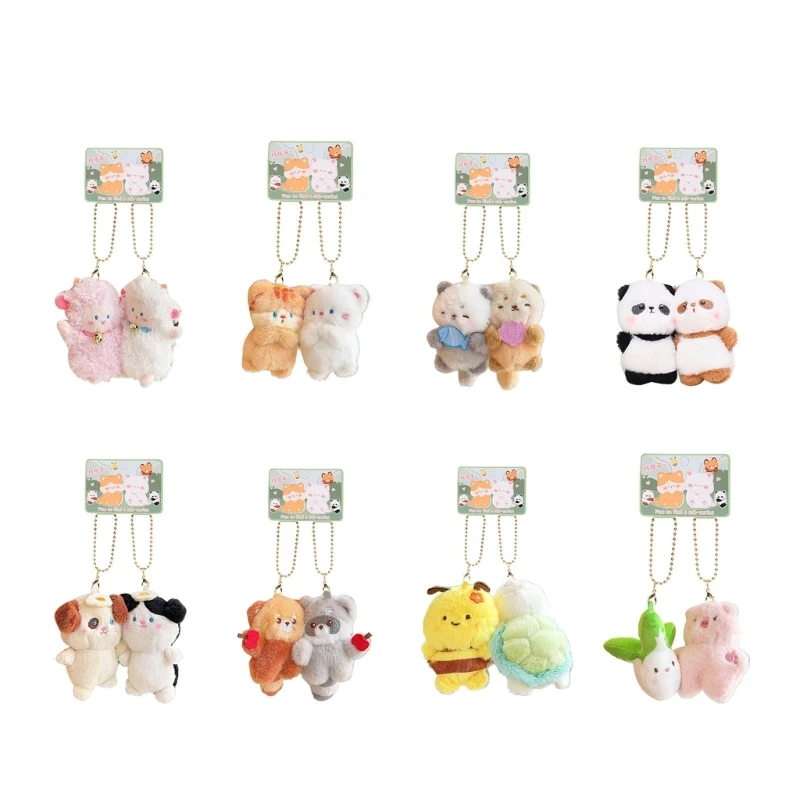 Toy Bear Keychain for Toy Accessories Gift Carnival Prizes for Kids Backpack Children Gift Puppy Theme