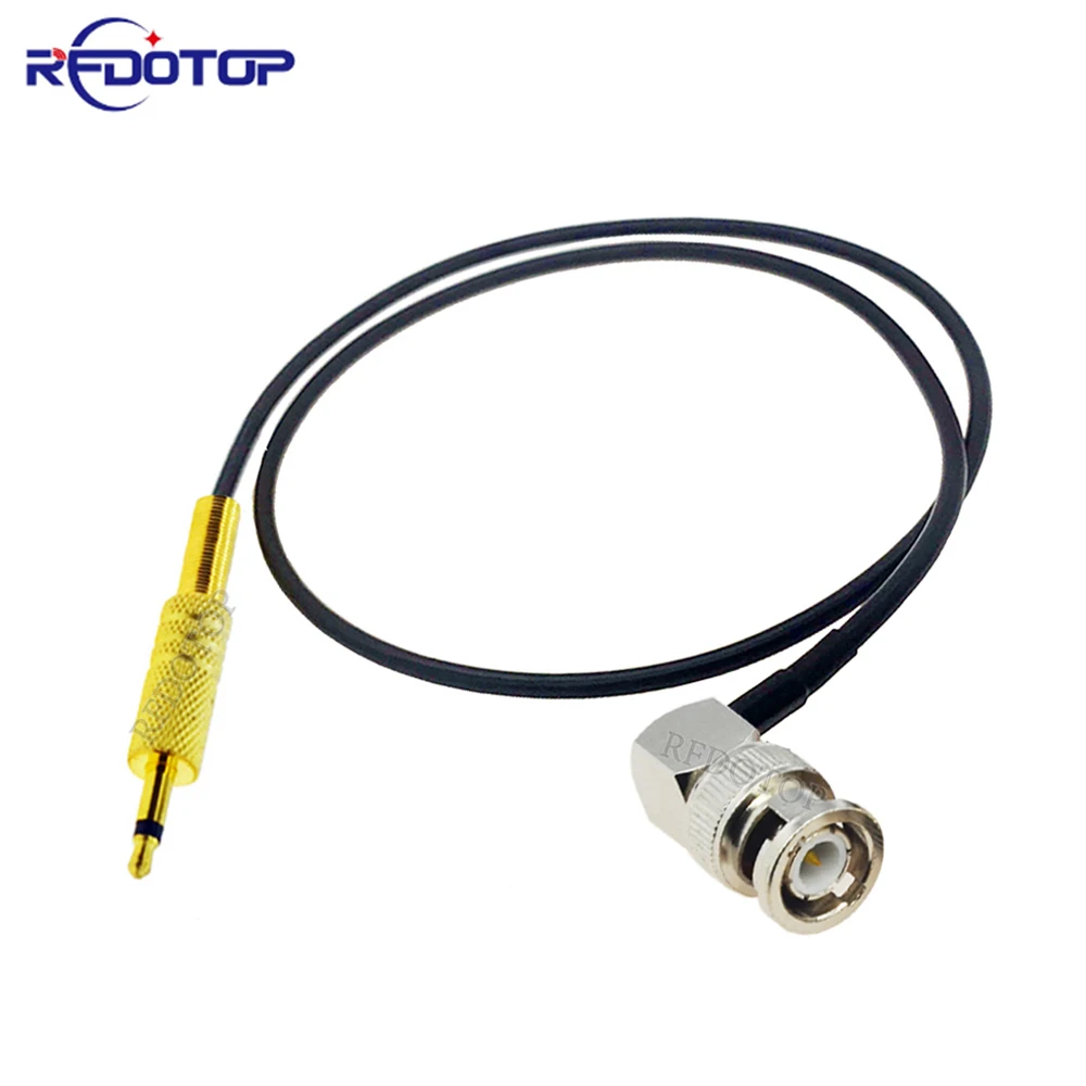 

BNC Male 90 Degree to 3.5mm Mono Male 1/8" TS Plug Pigtail CCTV Camera Monitor Antenna Cord 50 Ohm RG174 RF Coaxial Cable Jumper