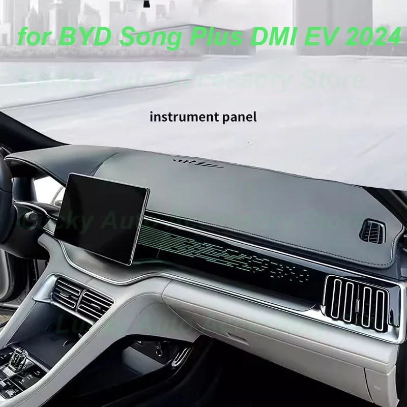 

Car Dashboard Sun Shade Pad for BYD Song Plus DMI EV 2024 Instrume Panel Leather Cover Carpets Dashmat Interior Accessories