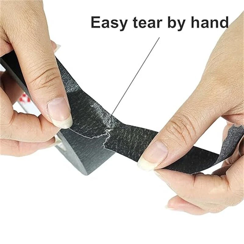 50m/1 Roll Black Paint Tape Multi-Surface Masking Tape Easy Removal Tape Security Wall Crafts Art Construction Renovation Home