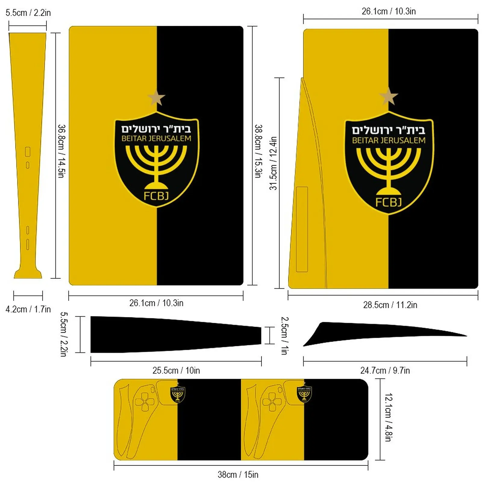 Israel Beitar Jerusalem For PS5 Game Controller Protective Decal Skin For PS5 Accessory Sticker Case