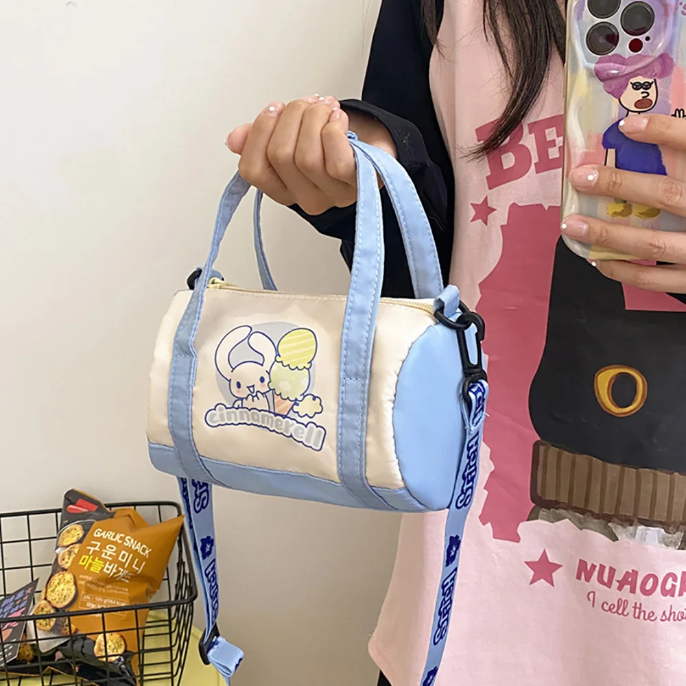 Sanrio Cinnamoroll Kuromi Kawaii Handbag Cartoon Crossbody Bag Casual Portable Satchel Fashion All-match Tote Children Backpacks