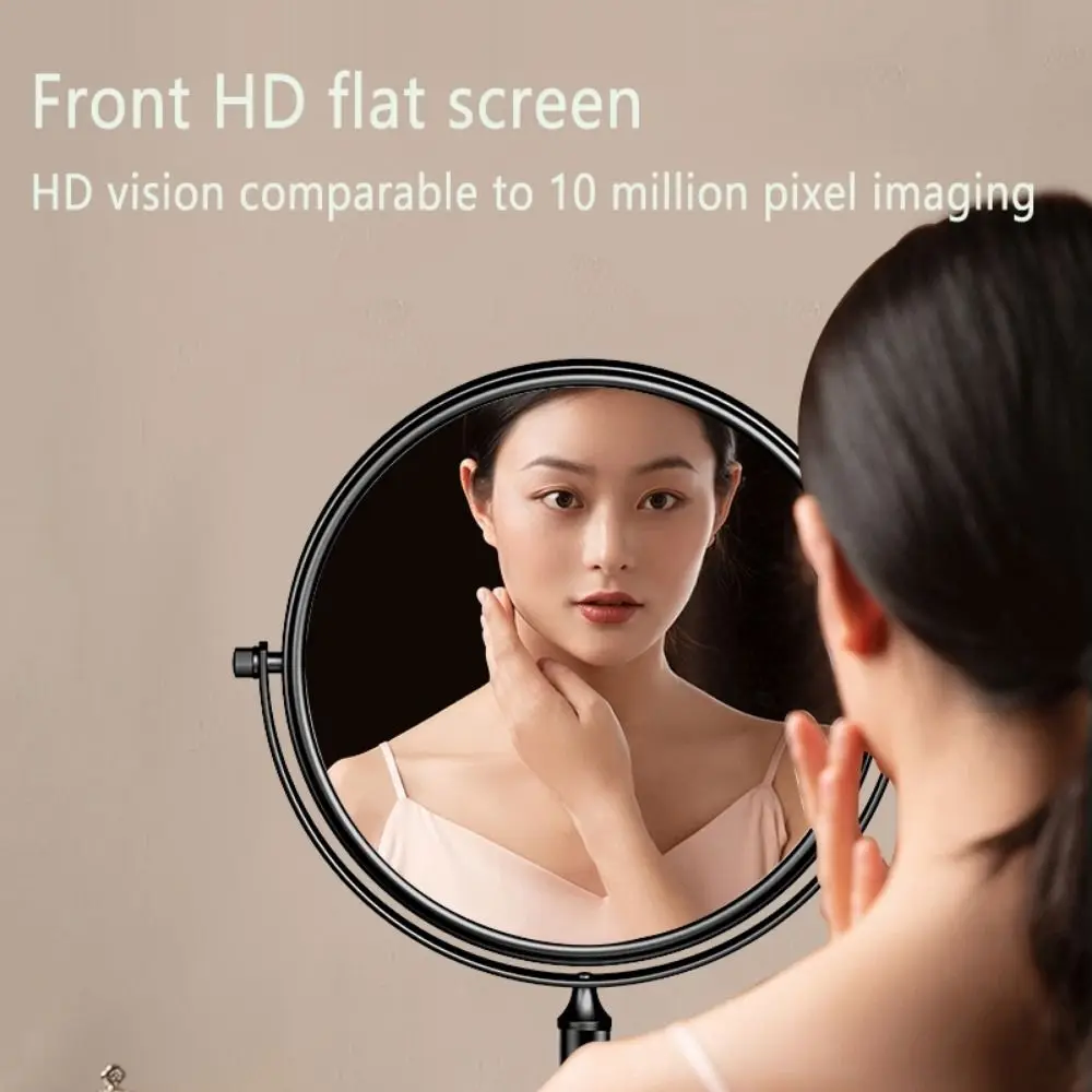 Doppelseitiger Desktop-Make-up-Spiegel, 360° drehbar, wasserdicht, Vergrößerungs-Kosmetikspiegel, runder, freistehender, drehbarer Kosmetikspiegel