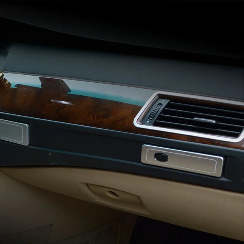 Modified Co-pilot Water Cup Bracket Cover For BMW 5 Series E60 520 523 530Li 2005-2010 Decorative Car Post Interior Accessories