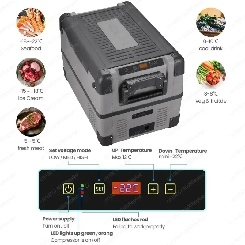 Car compressor refrigerator - double temperature zone freezing and refrigeration, a must for camping self-driving tours
