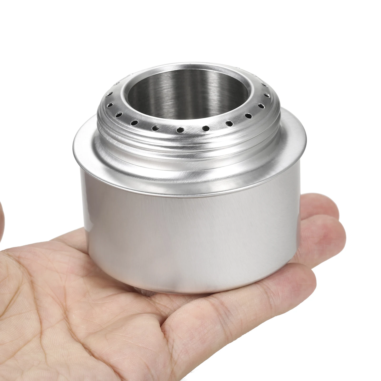 TOMSHOO Tragbarer Mini-Alkoholkocher aus Aluminiumlegierung mit Deckel, Outdoor, Camping, Wandern, Rucksackreisen, Kochherd, Alkoholkocher – Detail 13