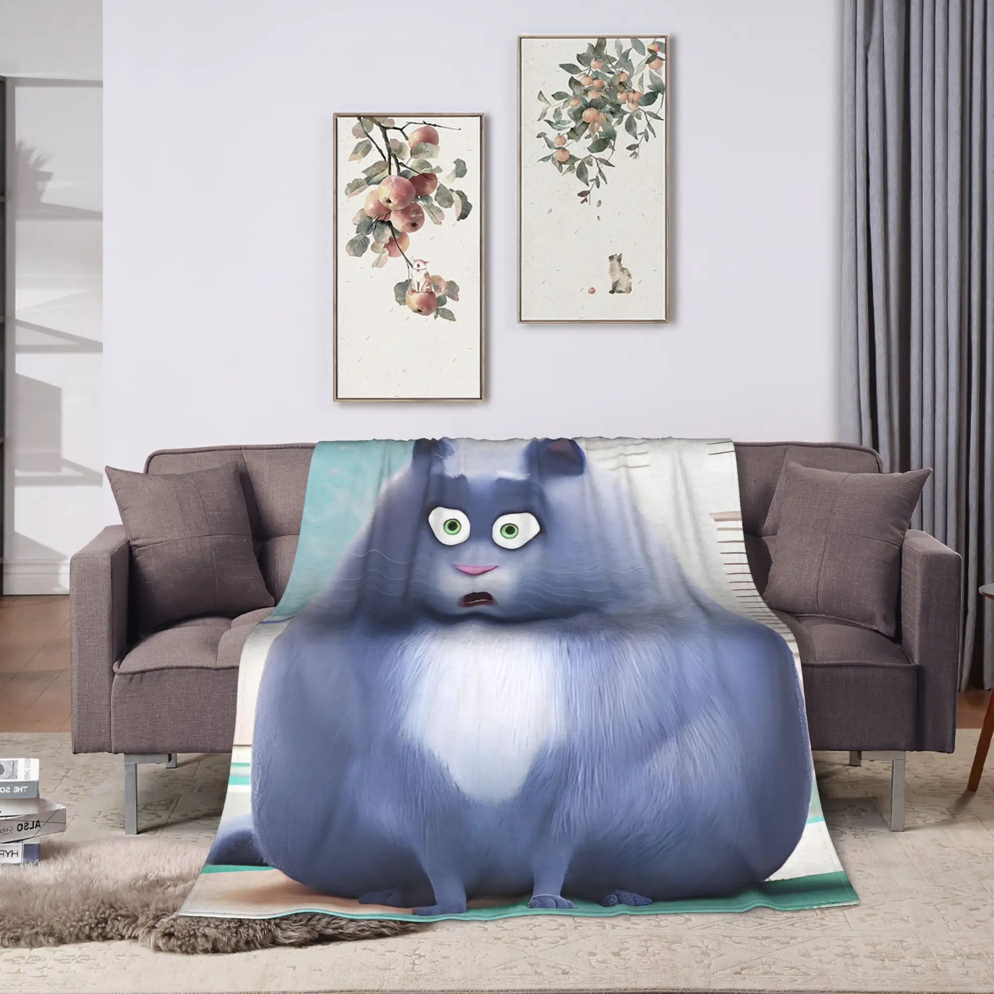 The Secret Life of Pet Blankets  Warm Soft Novelty Plush Throw Blanket For Child Outdoor Flannel Bedspread Bed Cover