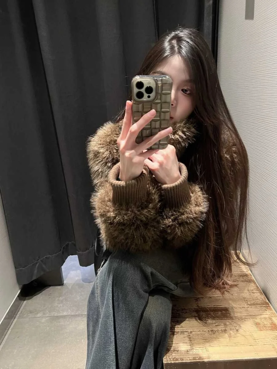 Women's ort Thiened Winter Fur Coat Stand Collar Zipper ort Sle Warm Jaet Upperwear Casual Lazy Sle Faux Fur