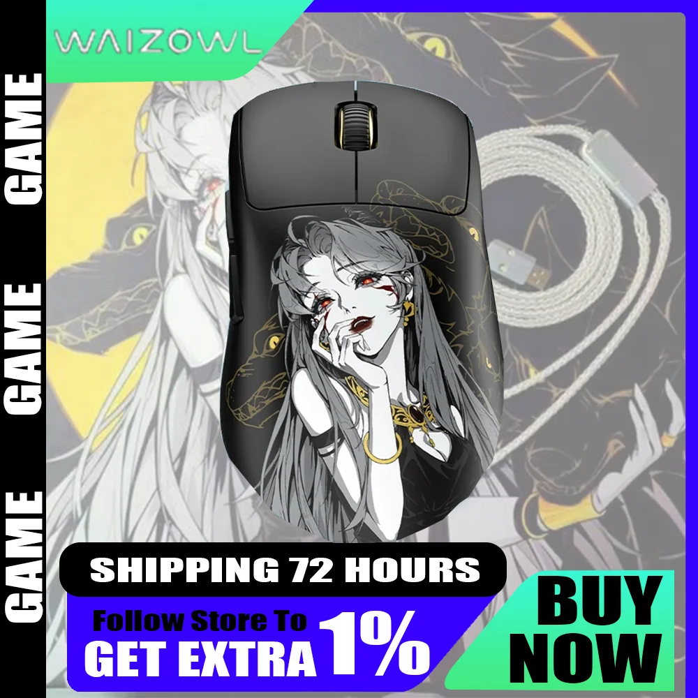

Waizowl Ogm Pro V2 Esports Mouse wireless Tir model Lightweight Ergonomic mouse 8K Hades Co branded Limited Edition 3950 Game