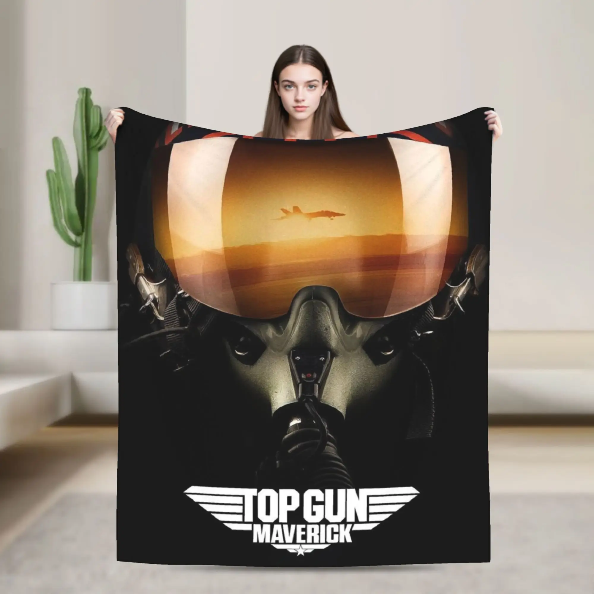 

Top Gun Sign Tom Cruise Fighter Blanket Quality Soft Bedding Throws Spring Decorative Couch Chair Sofa Bed Aesthetic Bedspread