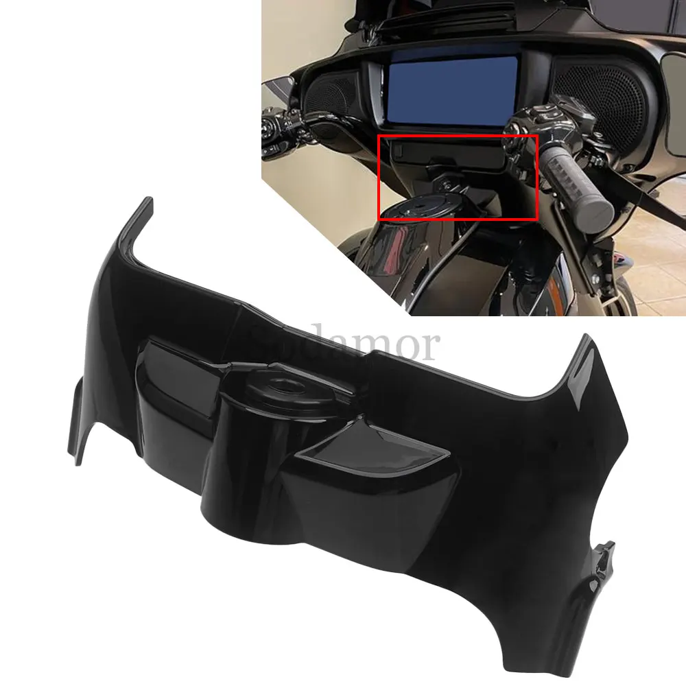 Inner Fairing -Dash- Panel Cover Paint Job Center Console Trim Cover - Single Light - 2023 Gloss Black Fits For Harley FA0003-GB
